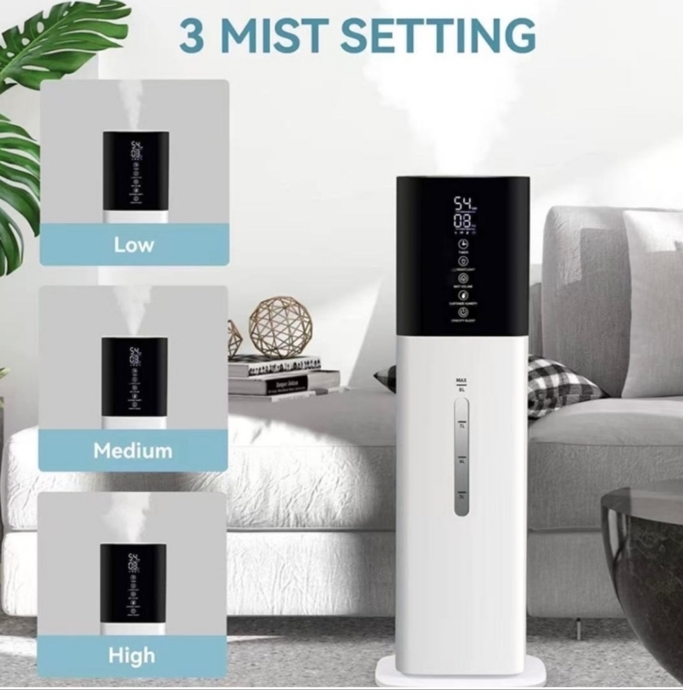 Hiswelle Large Room Humidifier 2.1 Gallon Ultra Quiet New In Box - Picture 3 of 8